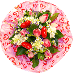 Valentinsstrauß, Flowerdreams.de, Blumenstauß Wie die Rosen sind Tulpen Symbol der Liebe und echter Zuneigung ©flowerdreams.de