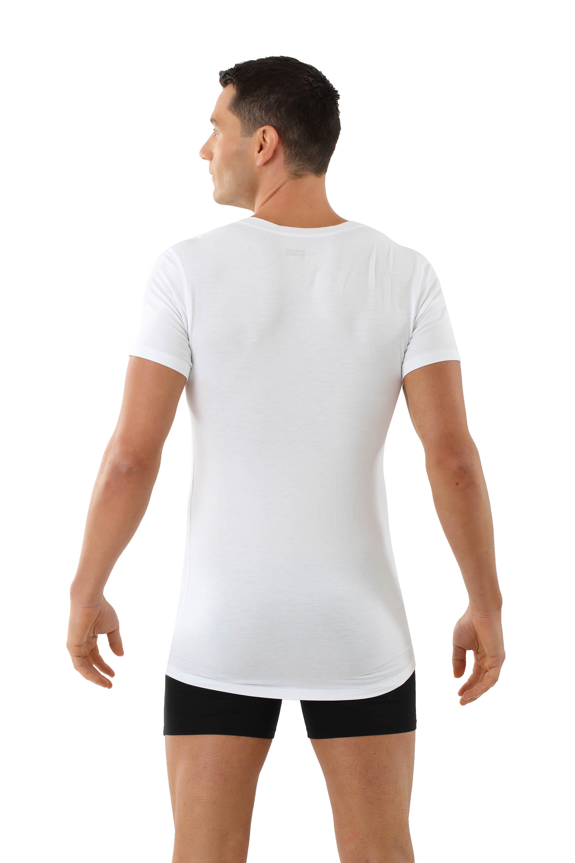 Herren Unterhemd-Light V-Kurzarm Weiss Stuttgart