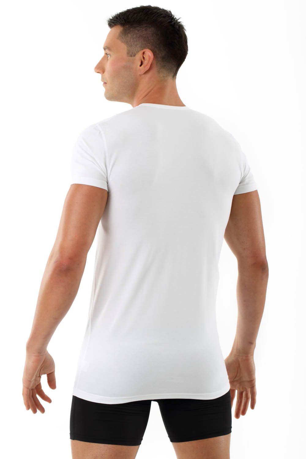 Unterhemd/Shirt Stretch Baumwolle Halbarm Hamburg weiß