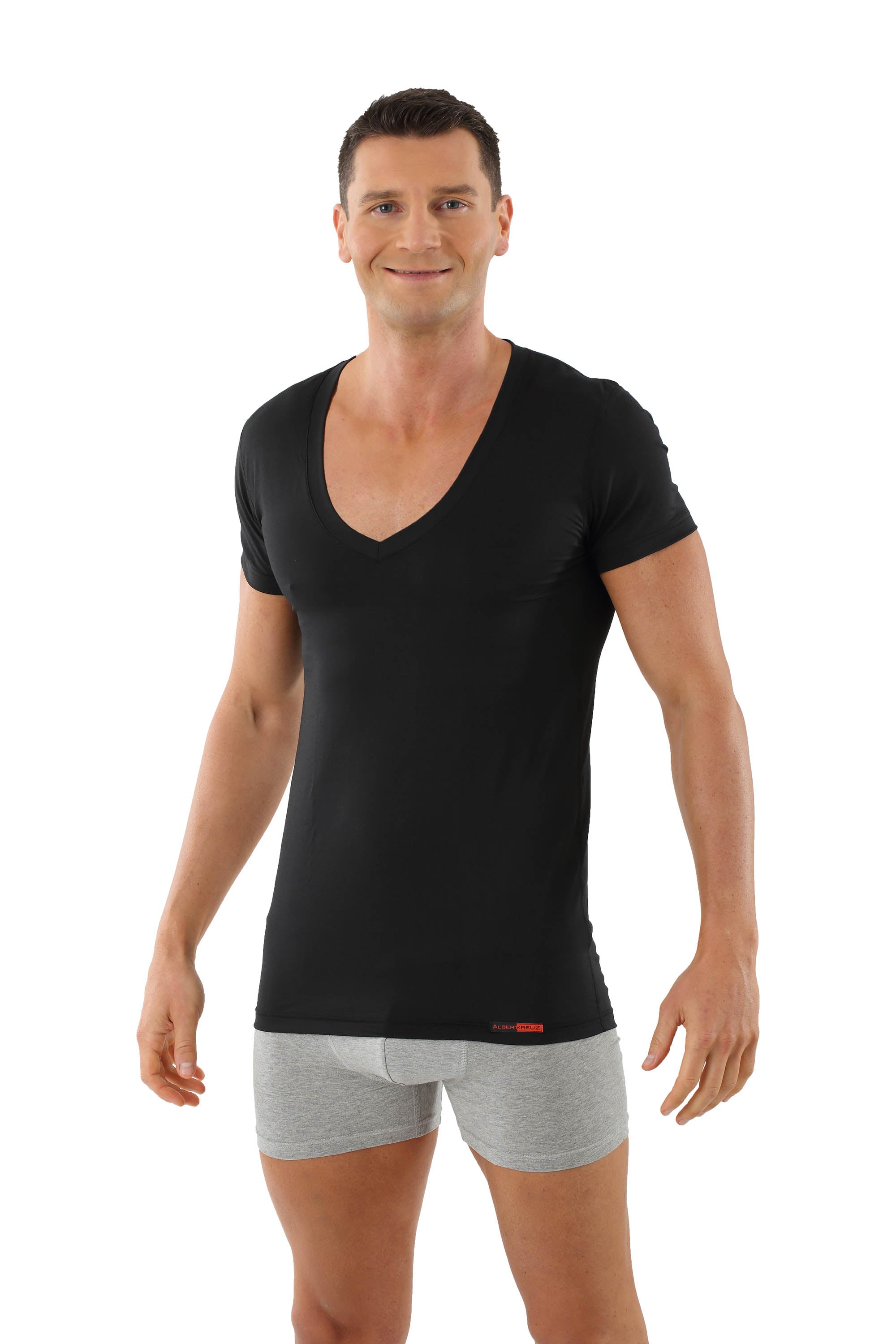 Funktionsunterhemd Business Deep-V schwarz