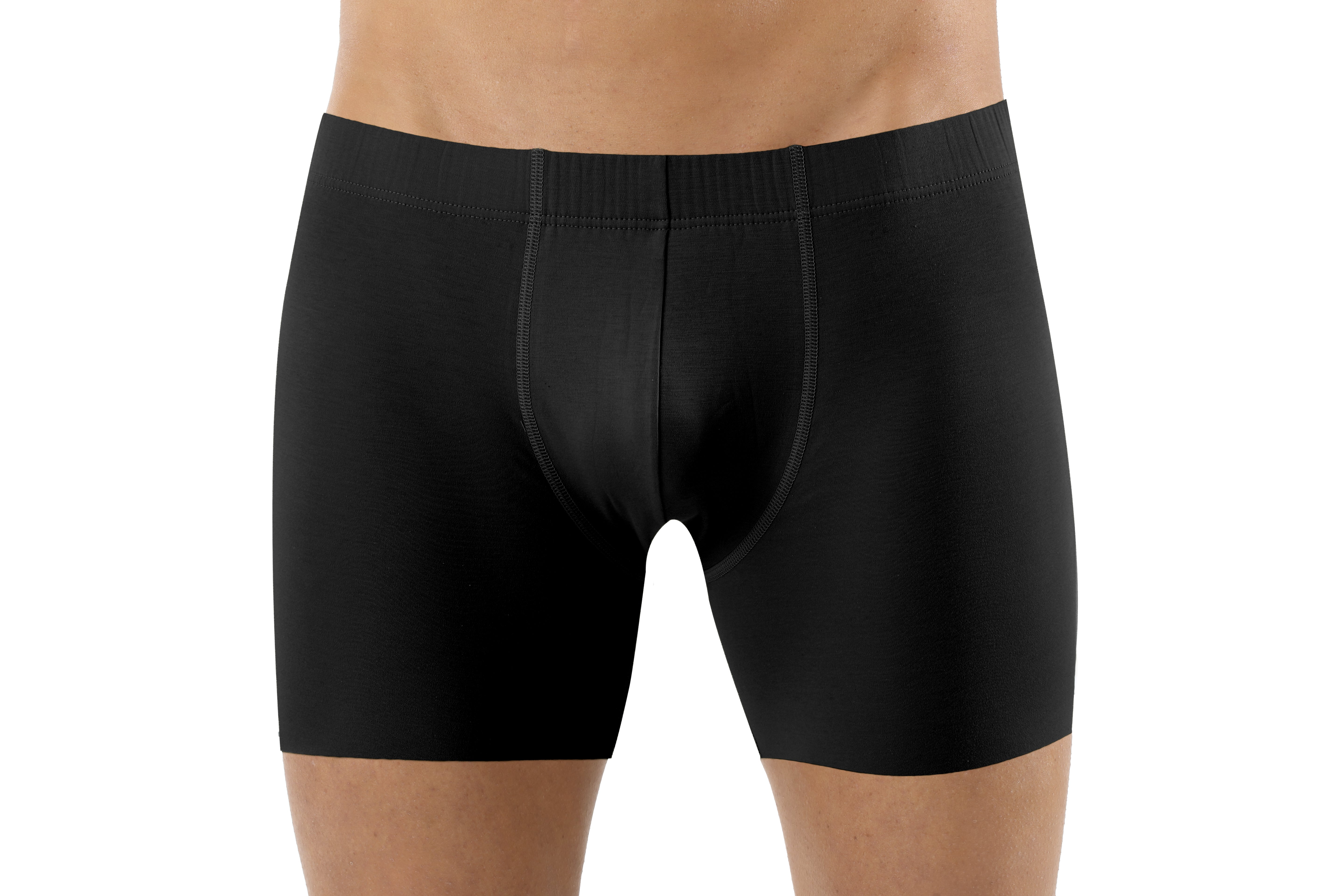 2-Pack Herren Retroshorts Lasercut ohne Saum Clean Cut Baumwolle Elastan schwarz