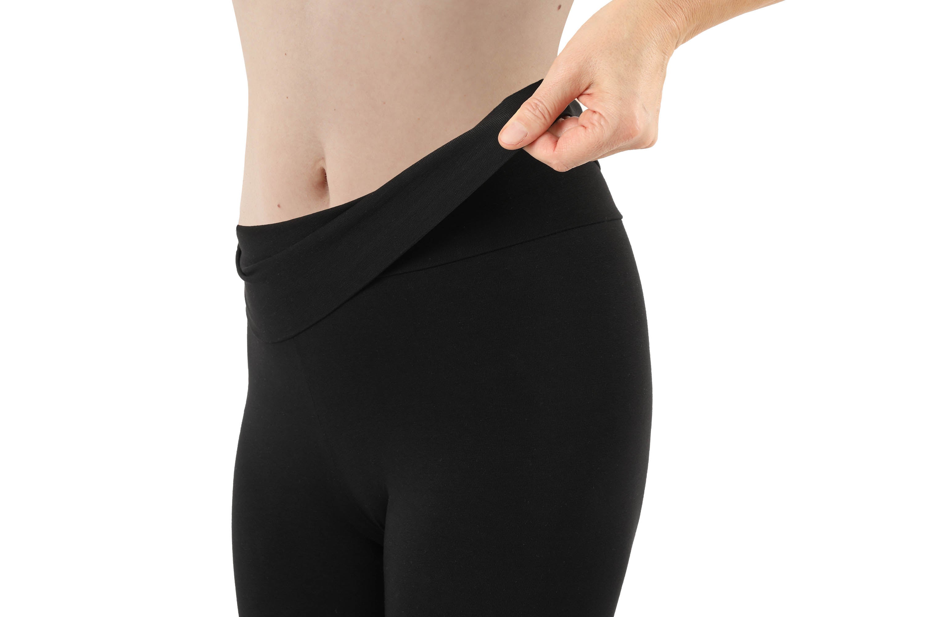 Yoga Leggings Bio-Stretchbaumwolle schwarz