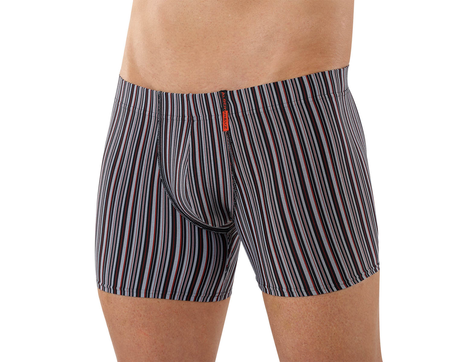 Mikrofaser Shorts "Sylt" rot/grau/schwarz