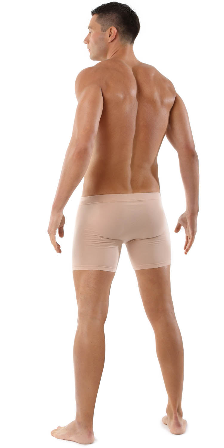 Retro-Shorts Stretch-Baumwolle "Hamburg" hautfarbe nude
