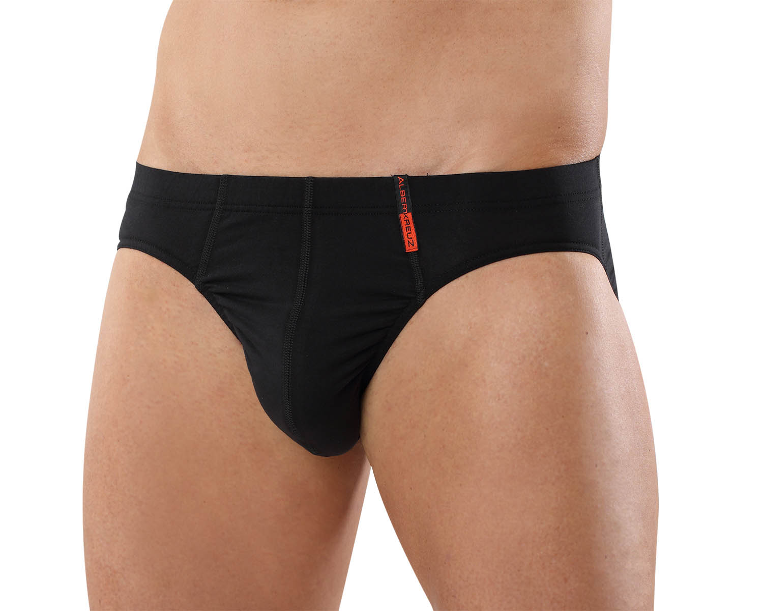 Herrenslip Stretch-Baumwolle Schwarz Doppelpack