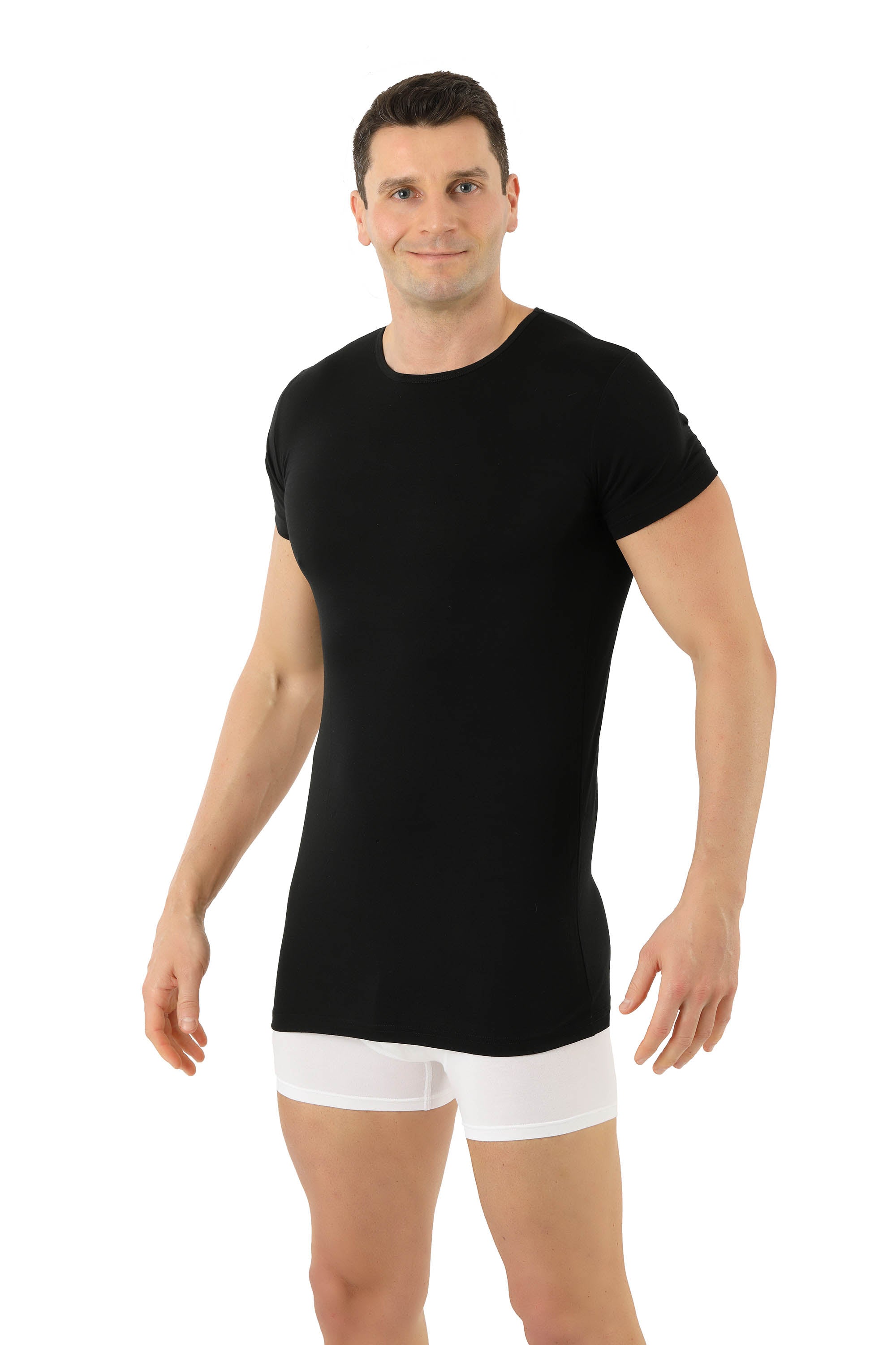 Funktionsunterhemd Merinowolle-TENCEL™ Lyocell Schwarz