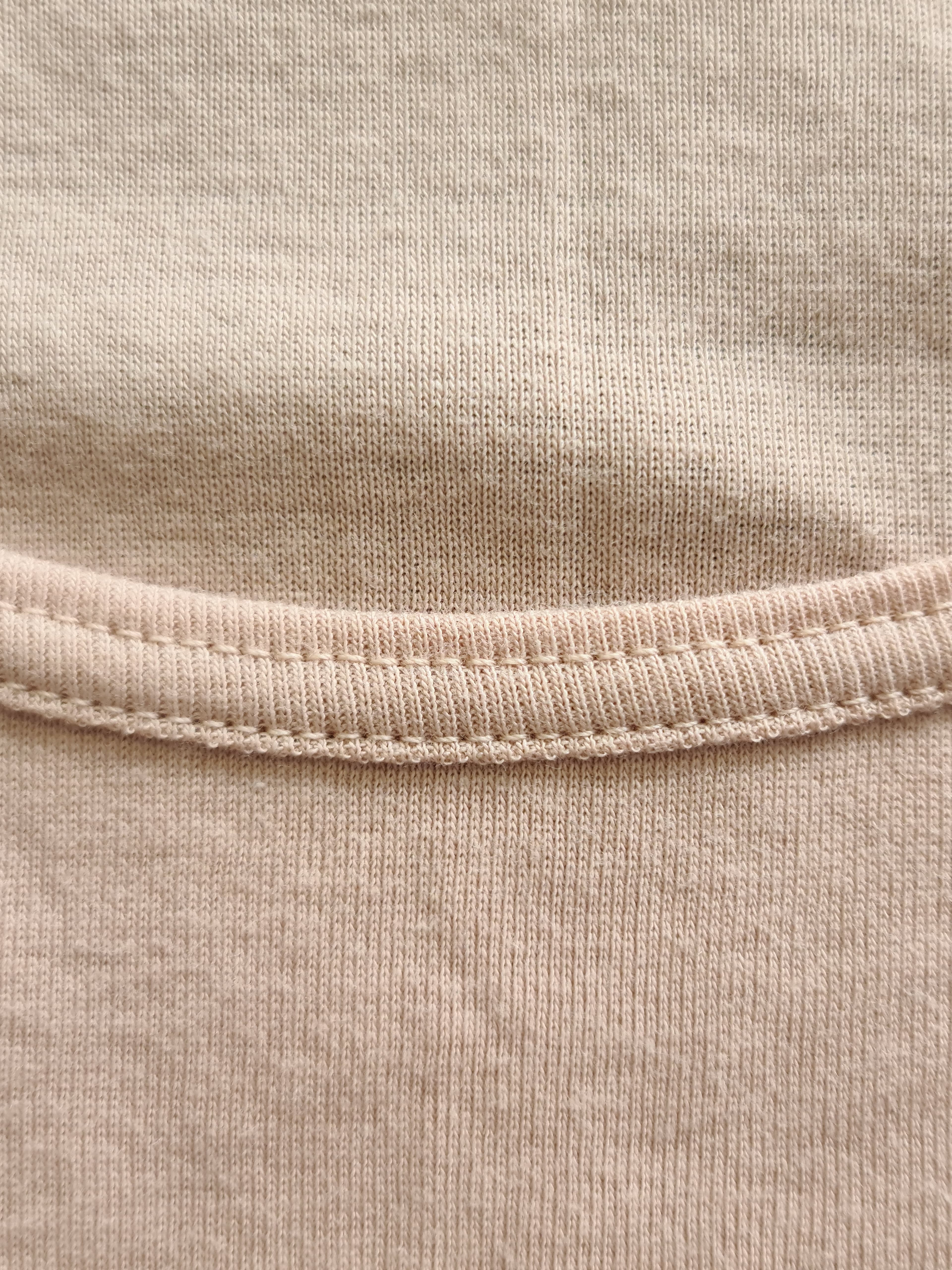 Herren Träger-Unterhemd Beige 100% Bio-Baumwolle Feinripp