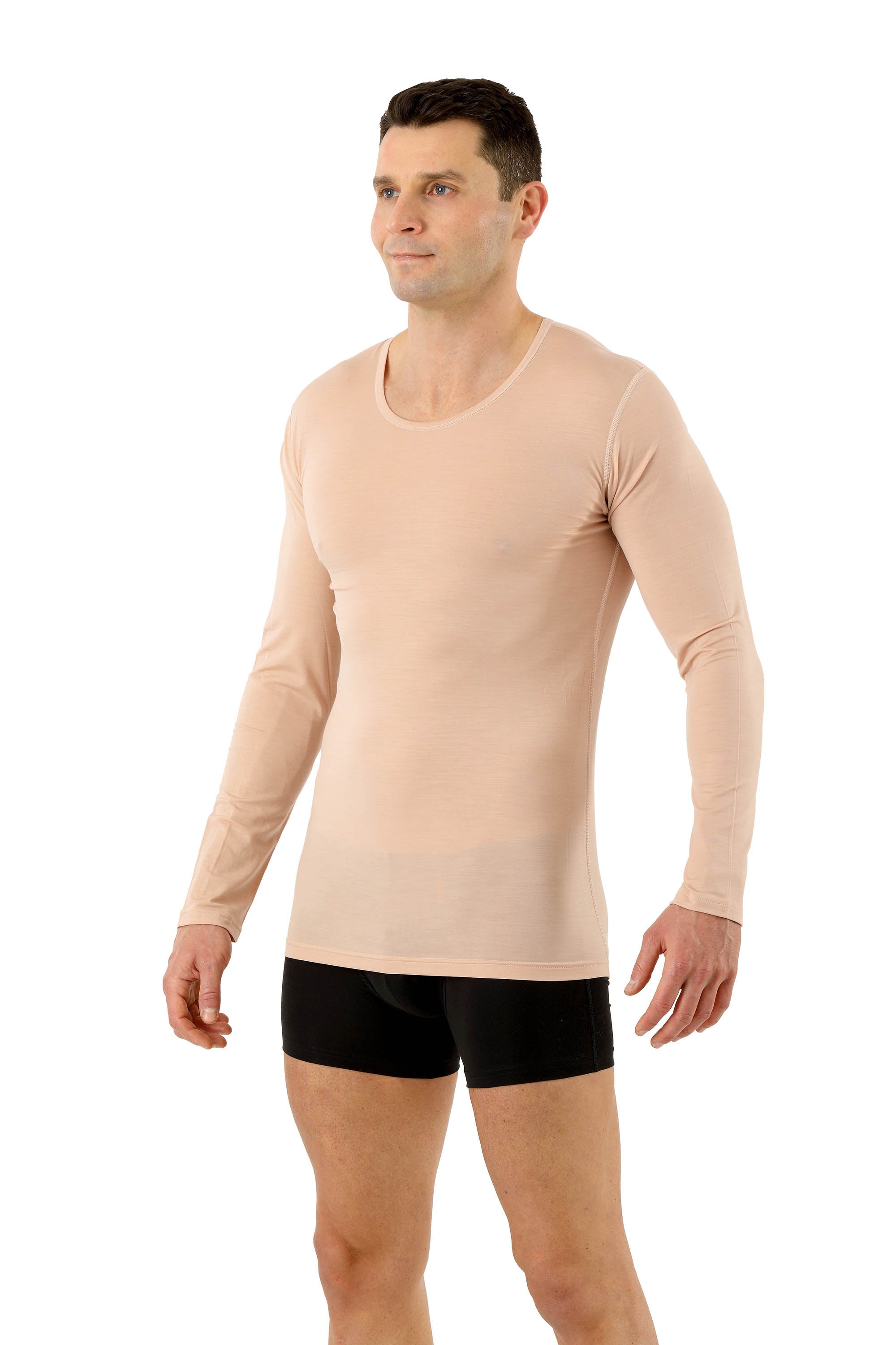 Funktionsunterhemd Langarm Merinowolle-TENCEL™ Lyocell Hautfarbe