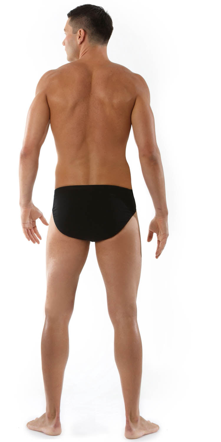 Herren Slip Doppelpack Baumwolle-Modal Elastik Schwarz