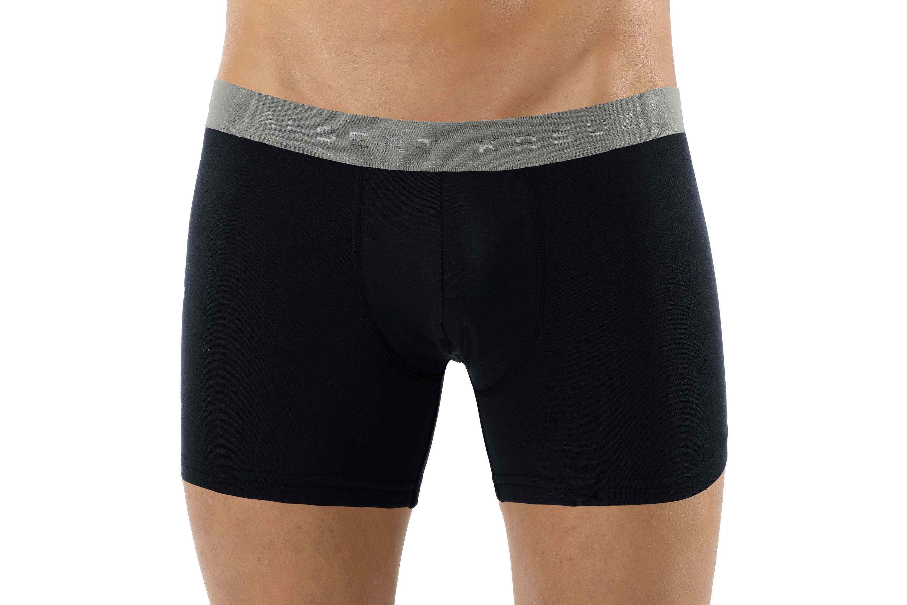 Herren Retroshorts antibakteriell Baumwolle Elastan schwarz
