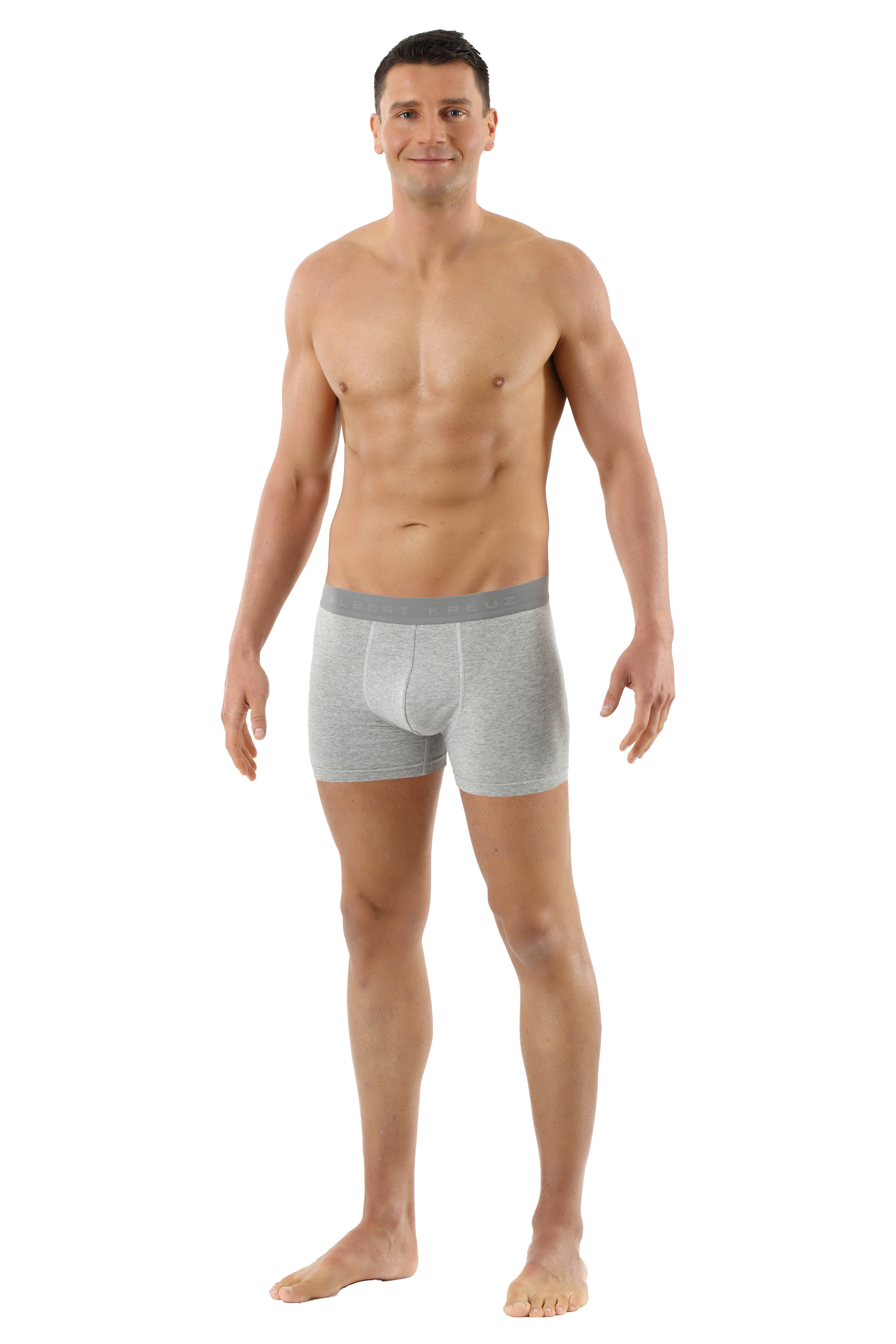 Herren Retroshorts antibakteriell Baumwolle Elastan grau