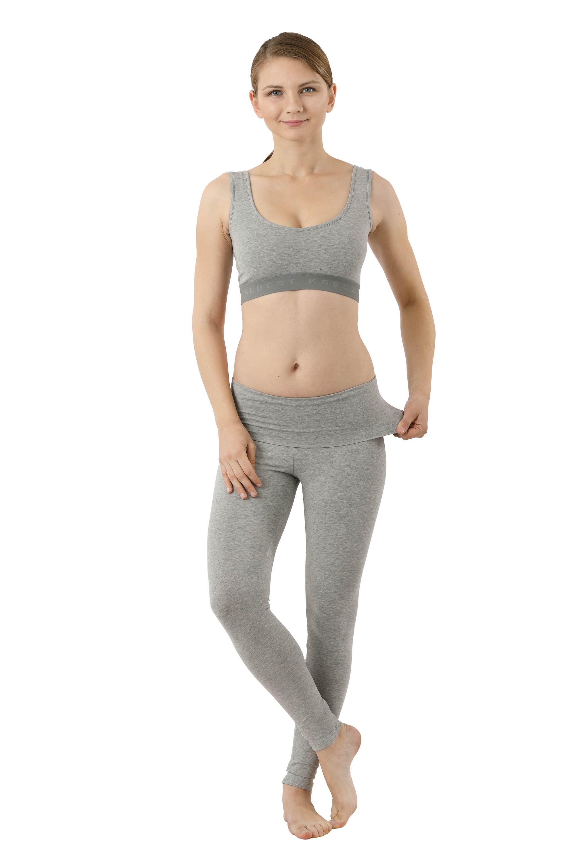 Yoga Leggings Bio-Stretchbaumwolle grau