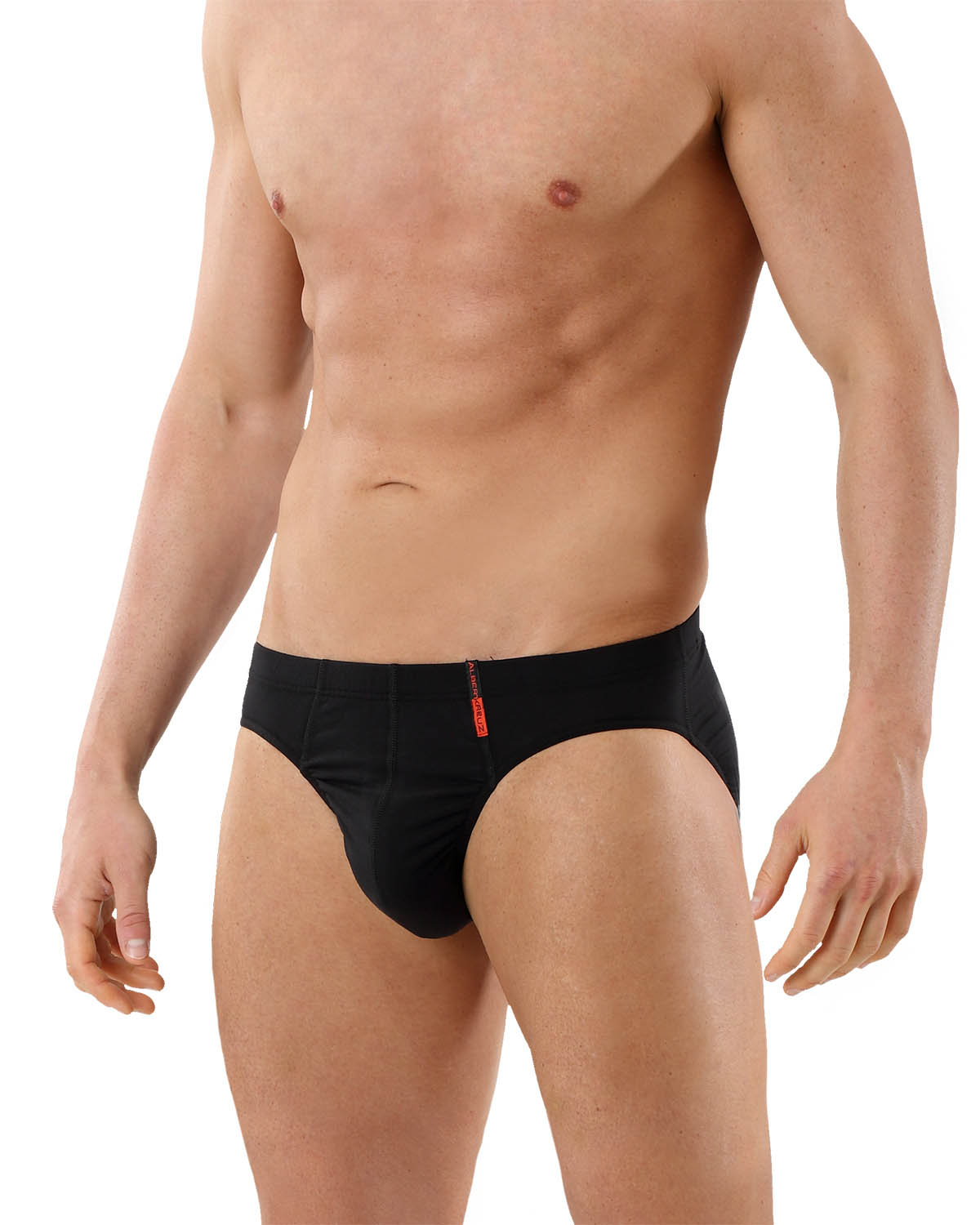 Herrenslip Stretch-Baumwolle Schwarz Doppelpack