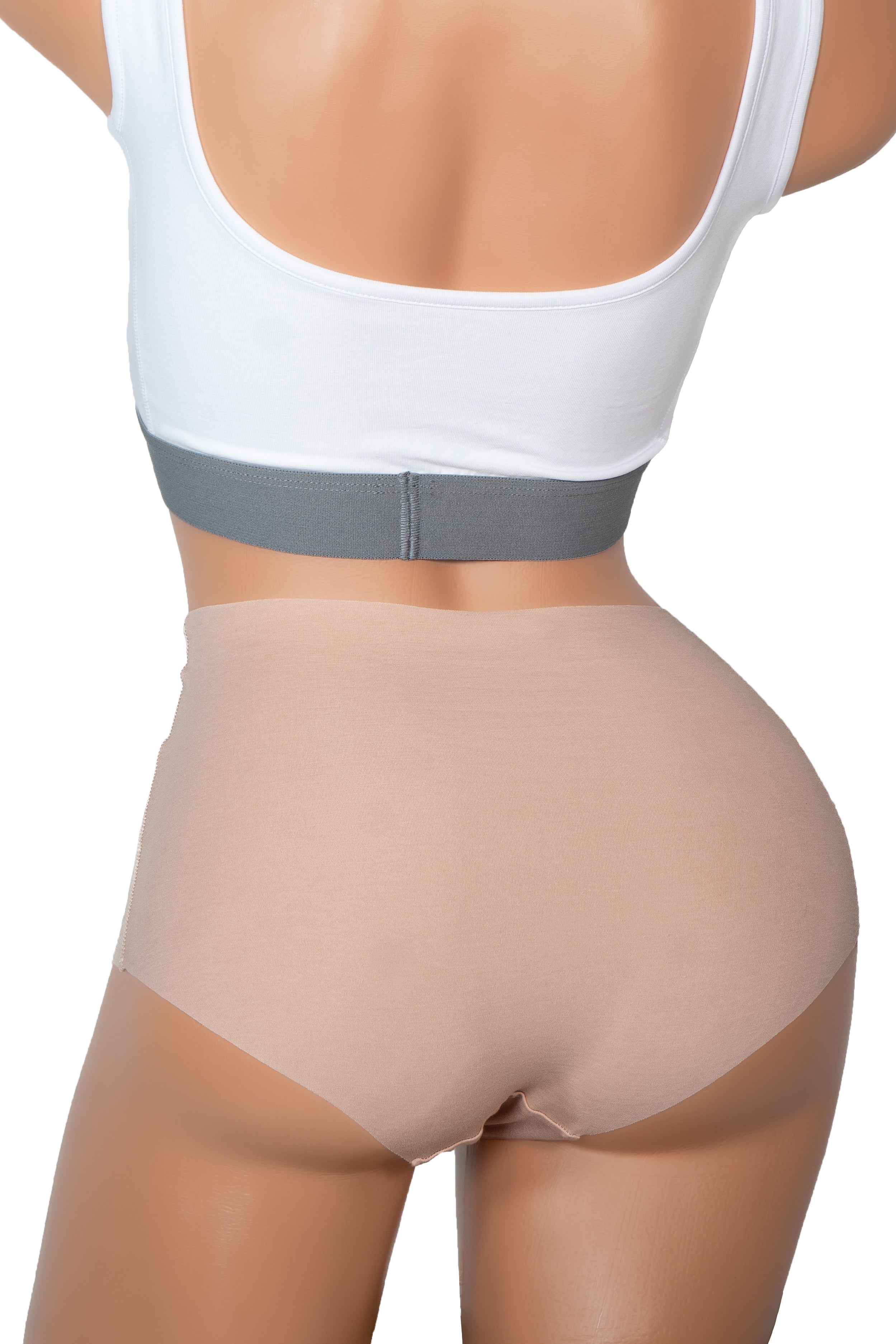 3er Pack Damen Taillenslip unsichtbar Lasercut ohne Saum Clean Cut Baumwolle Elastan