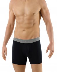 Herren Retroshorts antibakteriell Baumwolle Elastan schwarz 