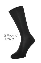 3er Pack Herren Winter-Socken mit Wolle – Schwarz 
