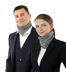 Halswärmer Cachecol aus feiner Bio-Baumwolle Grau 