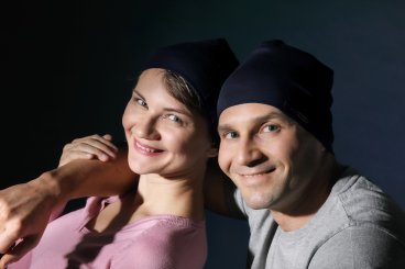 Mütze Beanie Damen Herren Bio-Baumwolle Marine 