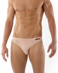 Slips Herrenslip Stretch-Baumwolle Hautfarben Doppelpack