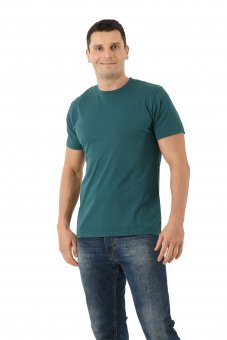 Herren T-Shirt Biobaumwolle Rundausschnitt grün 
