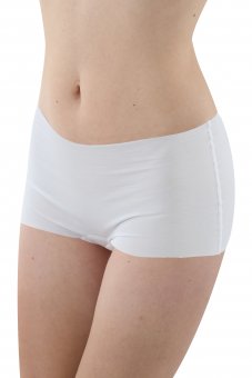 3er Pack Damen Panty Shorts Lasercut nahtlos Clean Cut Baumwolle Elastan weiß 34-36 / XS