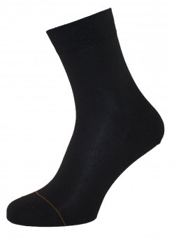 Damen Socken Baumwolle mit Cashmere Innenseite Schwarz 36-38