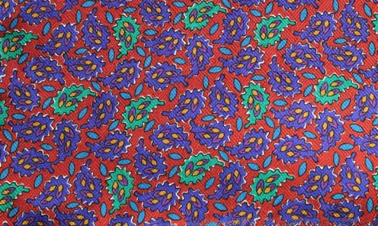 Krawattenschal Rot, Gruen, Blau, Weinrot - Paisley, Dessin 200051 
