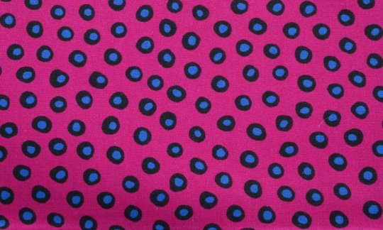 Seidenschal Blau, Schwarz, Weinrot - Punkte, Dessin 200084 