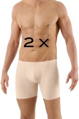 2-Pack Herren Retroshorts ohne Saum Lasercut nahtlos Clean Cut Baumwolle Elastan 